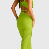 Estela | Plisuotas šifono komplektas