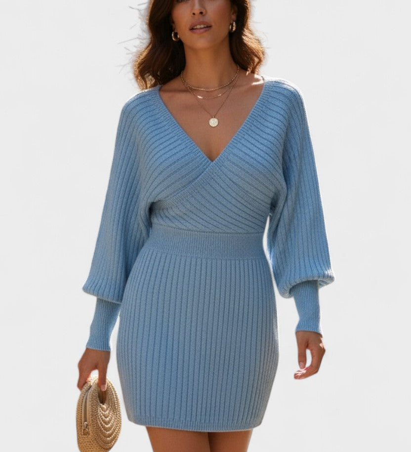 Klara™ | Elegantiška suknelė su V-isskirpte